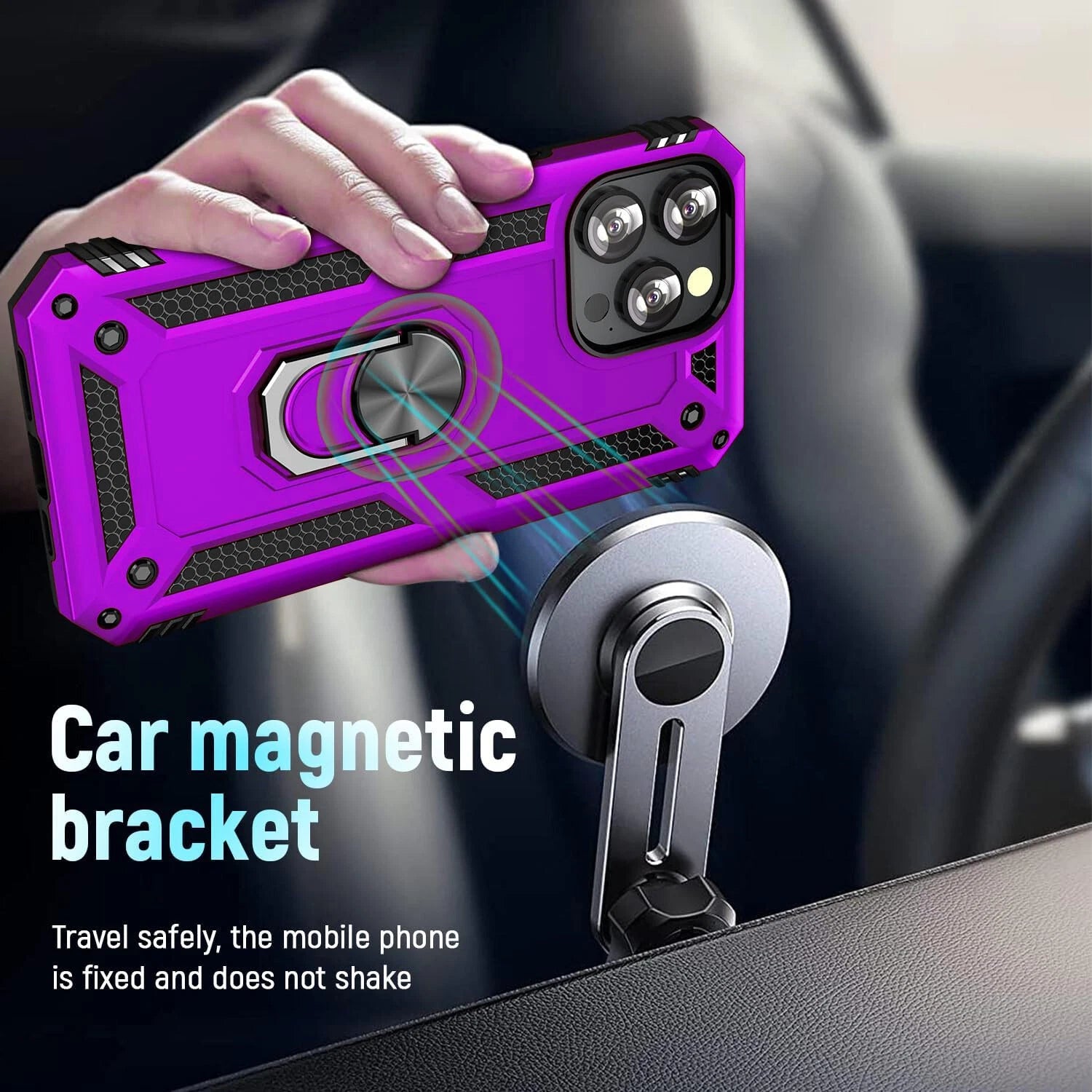 For iPhone 12 Case /12 Pro Max/Mini/ Phone Cover Shockproof Stand + Glass Screen