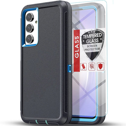 Samsung Galaxy A17 5G Case with Screen Glass - Shockproof Rugged Cover for A16 A15 A14 A03S