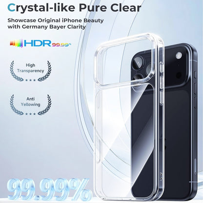 For iPhone 17 Pro Max Case 17 Air Phone Cover Shockproof Rugged + Tempered Glass