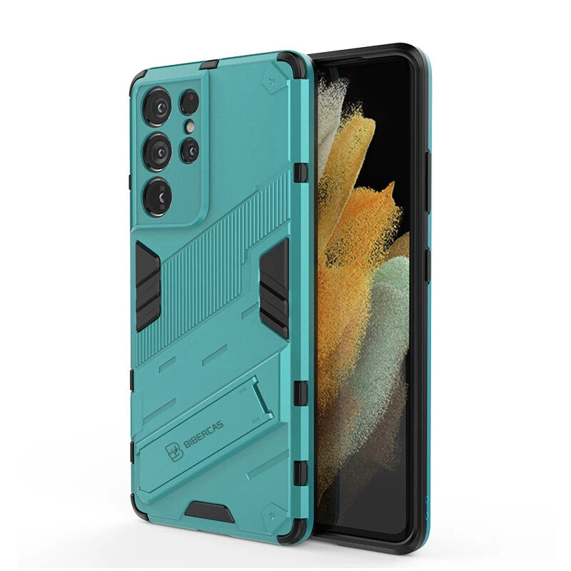 Shockproof Rubber Stand Hybrid Case Cover for Samsung S23 FE S25/S22+/S24 Ultra