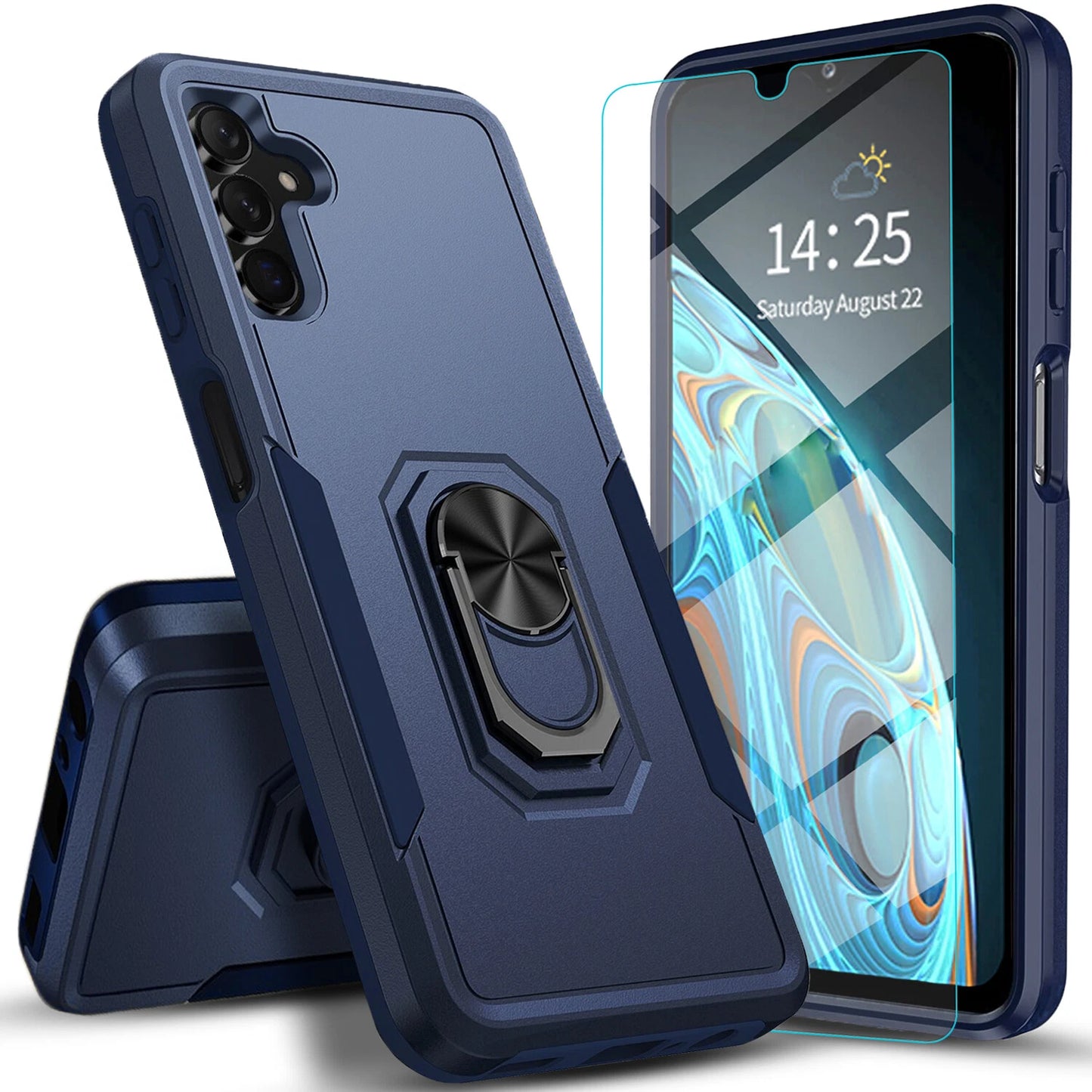 For Samsung Galaxy A16 A15 5G A14 A54 A03S A13 A32 A33 Case Phone Cover + Glass
