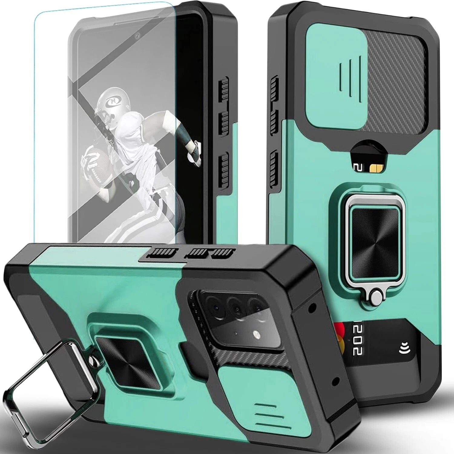 For Samsung Galaxy A15 5G Case Phone Cover Shockproof + Tempered Glass Protector