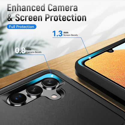For Samsung Galaxy A16 A15 5G A14 A54 A03S A13 A32 A33 Case Phone Cover + Glass