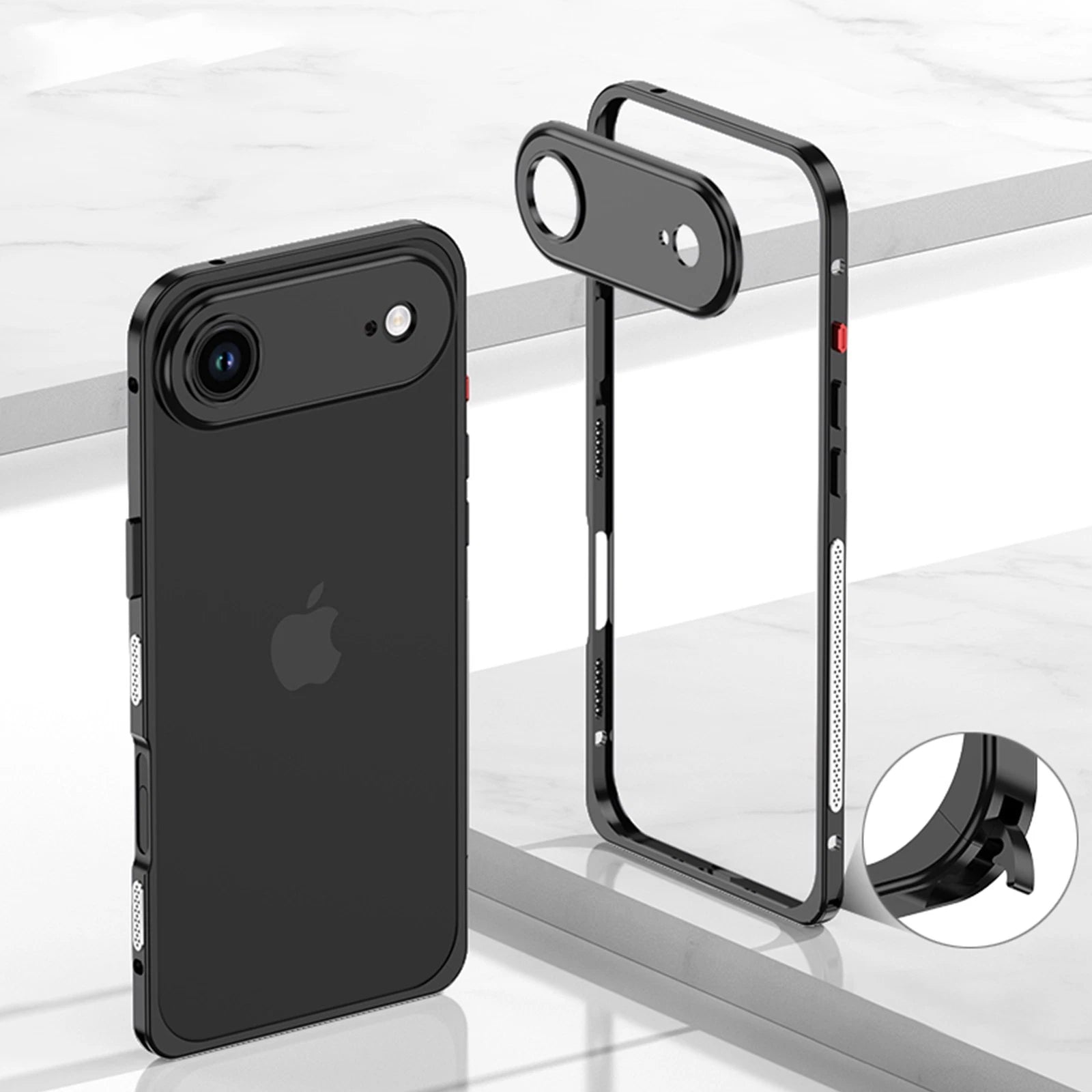 For iPhone 17 Pro Max/17 Pro/17/Air Metal Bumper Case +Camera Lens Protection