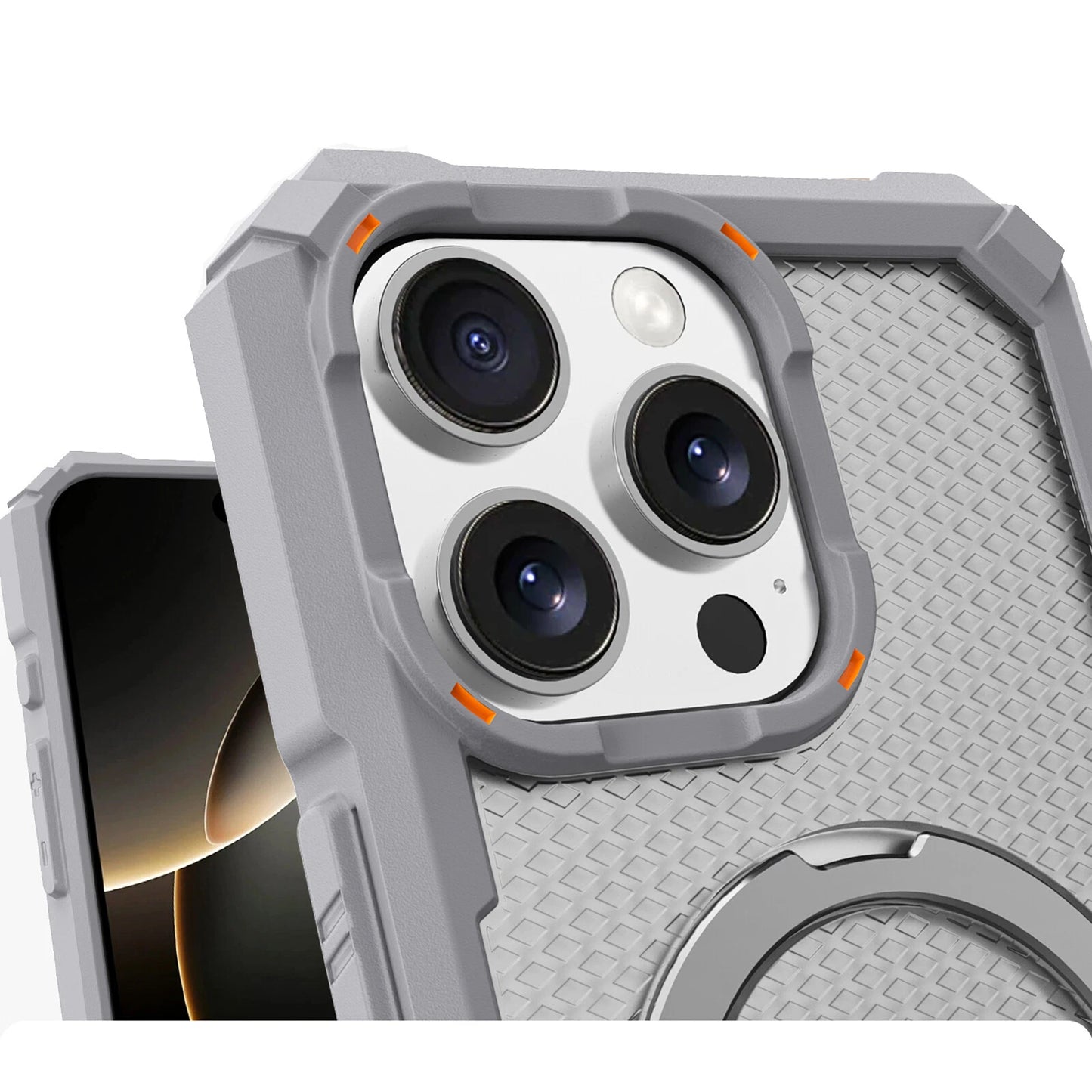 Mag Safe Case for iPhone 17 16 Pro Max 15 14 13 12 11 Shockproof Ring Stand