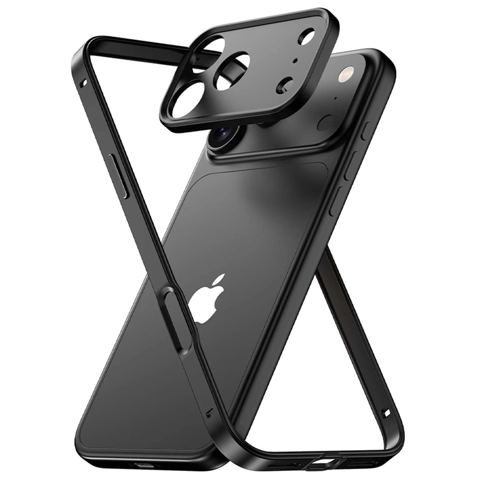 For iPhone 17 Pro Max Air 16 15 14 13 Metal Slim Bumper Case W/ Lens Protector
