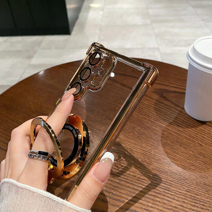 Case For Samsung Galaxy S25 Ultra S24FE S23 Shockproof Mag Safe Ring Stand Cover