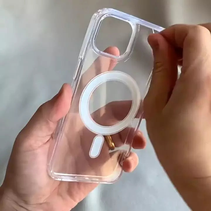 For Apple iPhone 17 16 15 14 13 12 Pro Max/Plus/Pro/Air Clear Case Mag Cover - Video 1 of 1