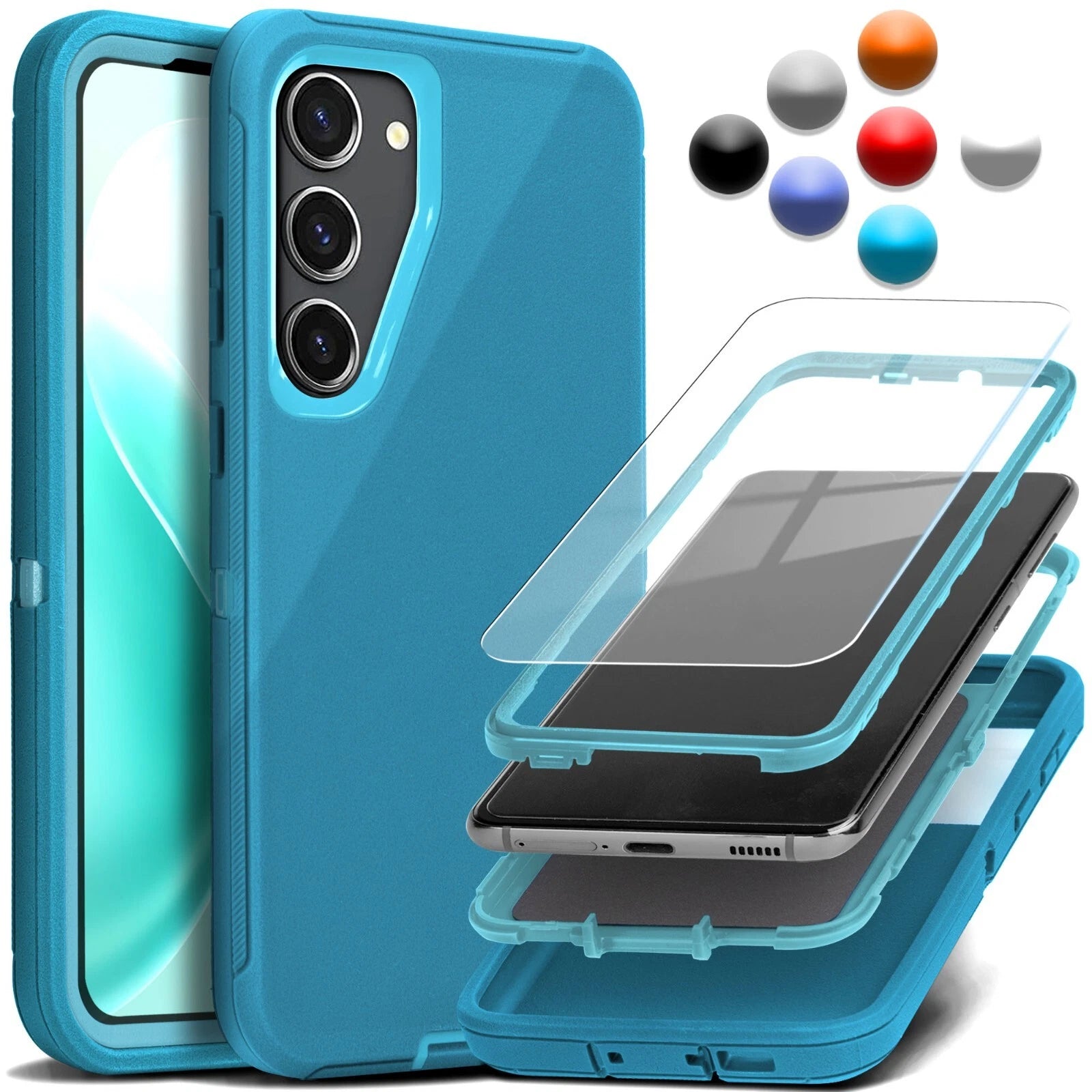 For Samsung Galaxy S25 S24 S23 S22 Ultra Shockproof Protective Rugged Case Cover