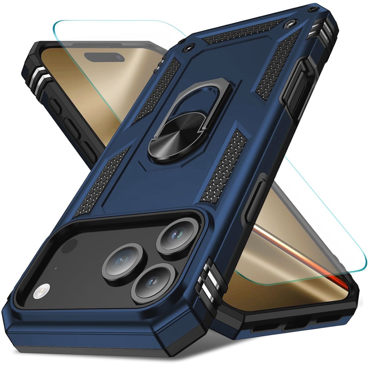 For iPhone 17 Pro Max Case Air 16 Phone Cover Shockproof Rugged +Tempered Glass