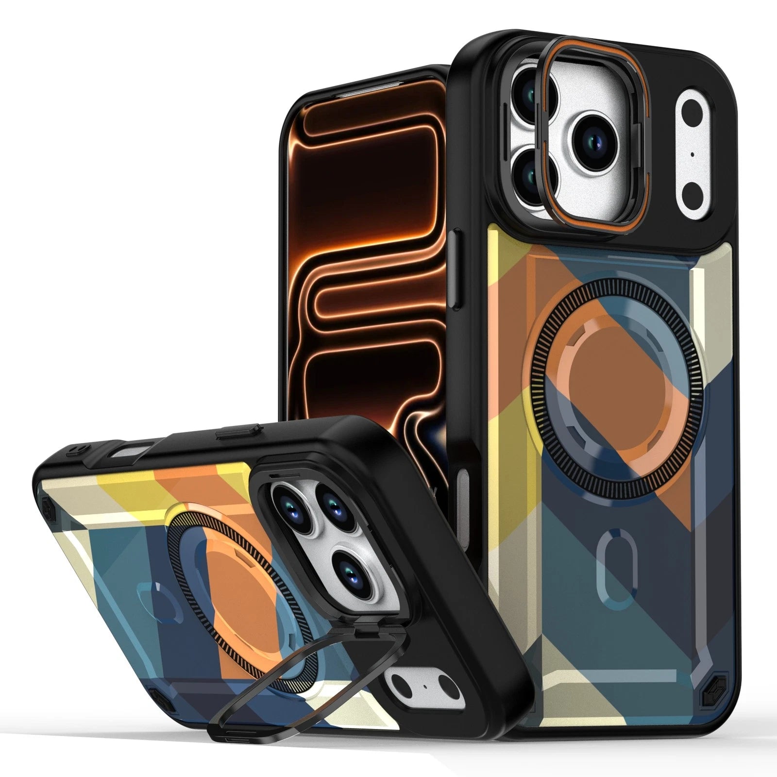 Shockproof Mag Safe Case for iPhone 17 Pro Max Air 16 15 14 13 12 11 Stash Stand