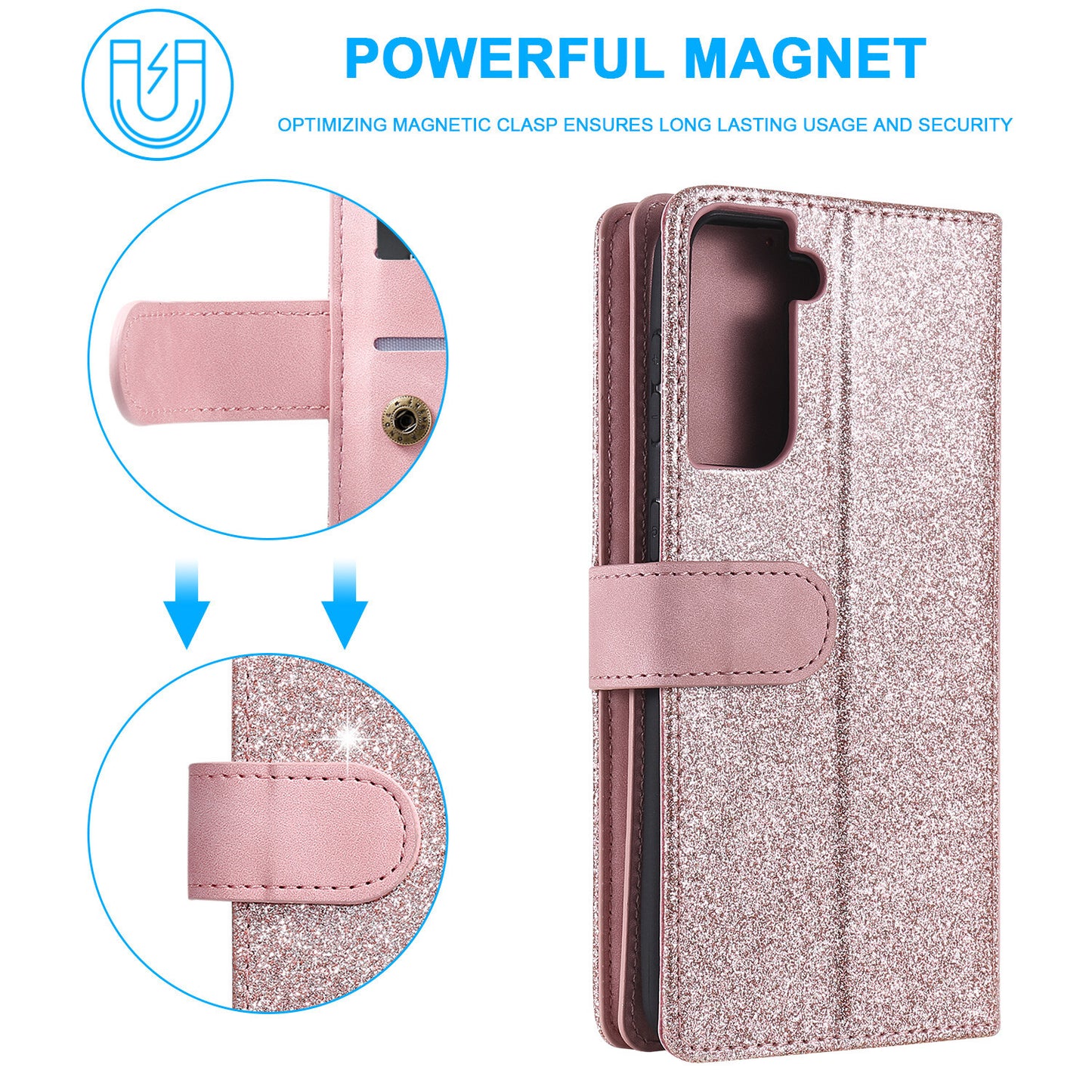 Zipper Leather Wallet Case For Samsung Galaxy S25 S24 S23 S22 Ultra Plus S21 S20