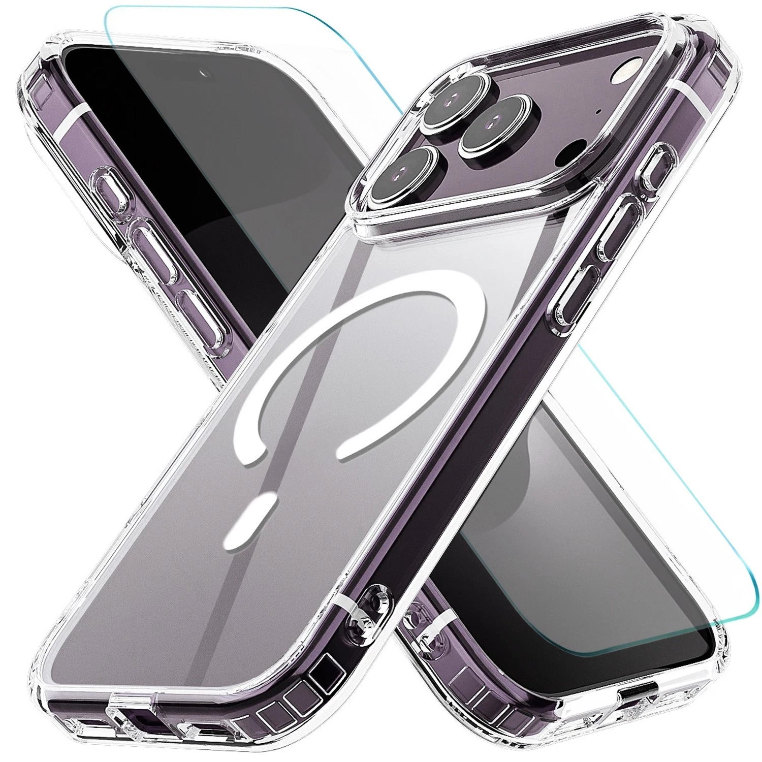 For iPhone 17 Pro Max Case 17 Pro Phone Cover 16 Shockproof +Tempered Glass