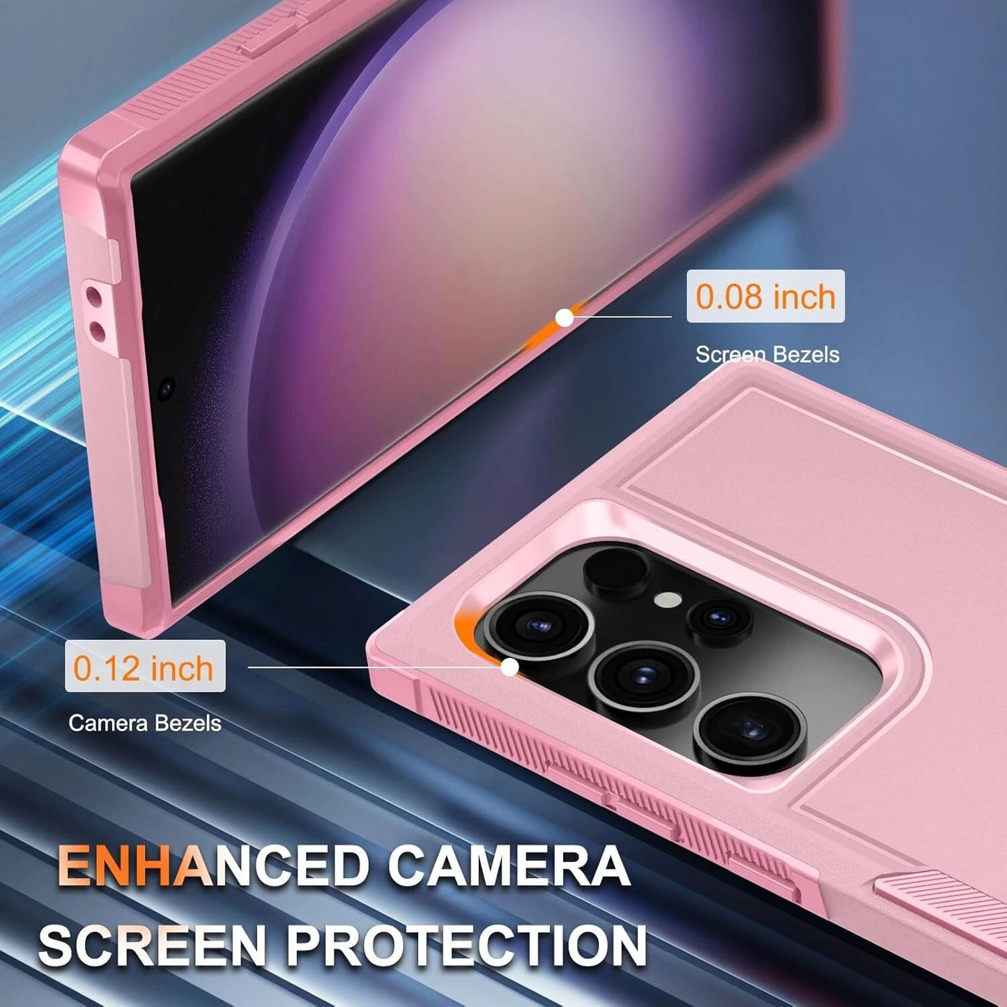 For Samsung Galaxy S25 Ultra S24 S23 FE Case Shockproof Phone Cover+Glass Screen