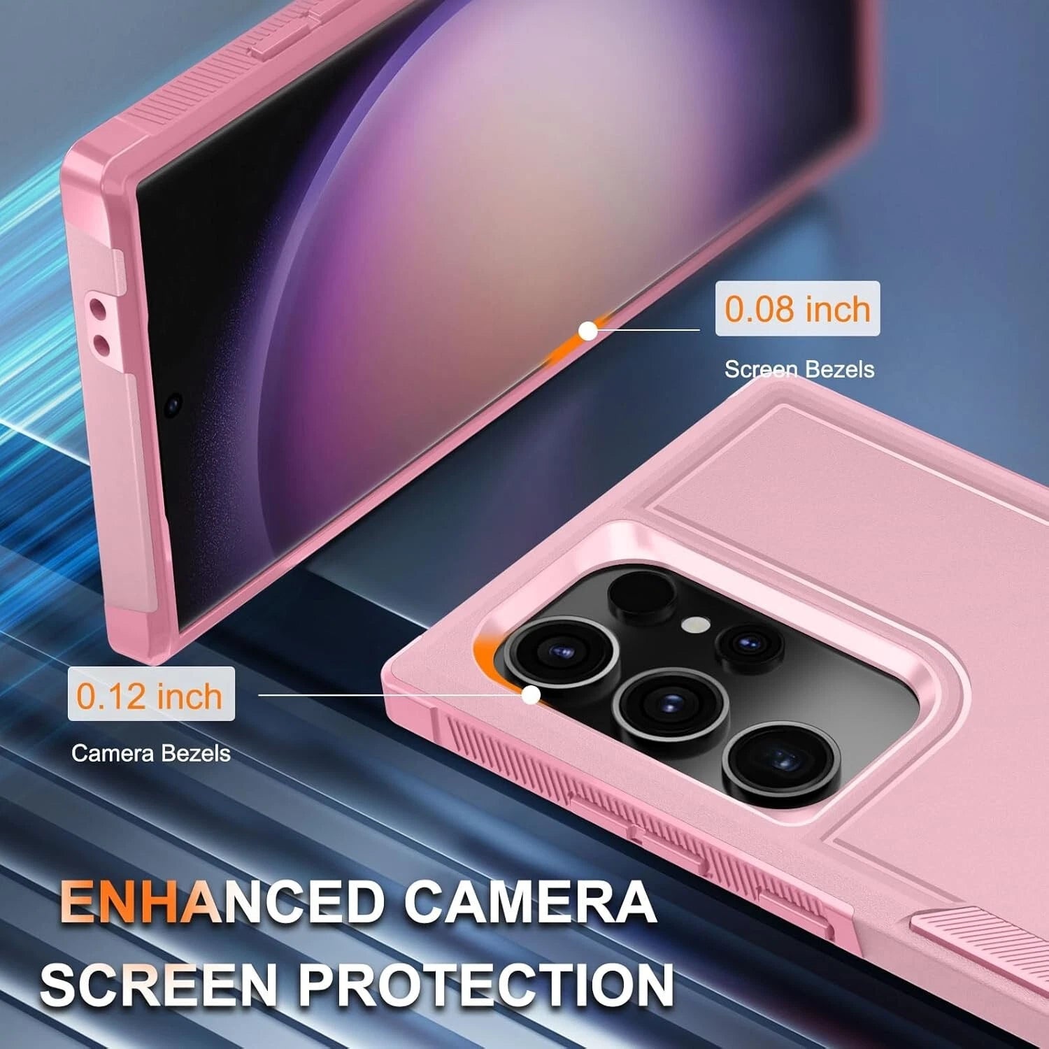 For Samsung Galaxy S25 Ultra S24 S23 FE Case Shockproof Phone Cover+Glass Screen