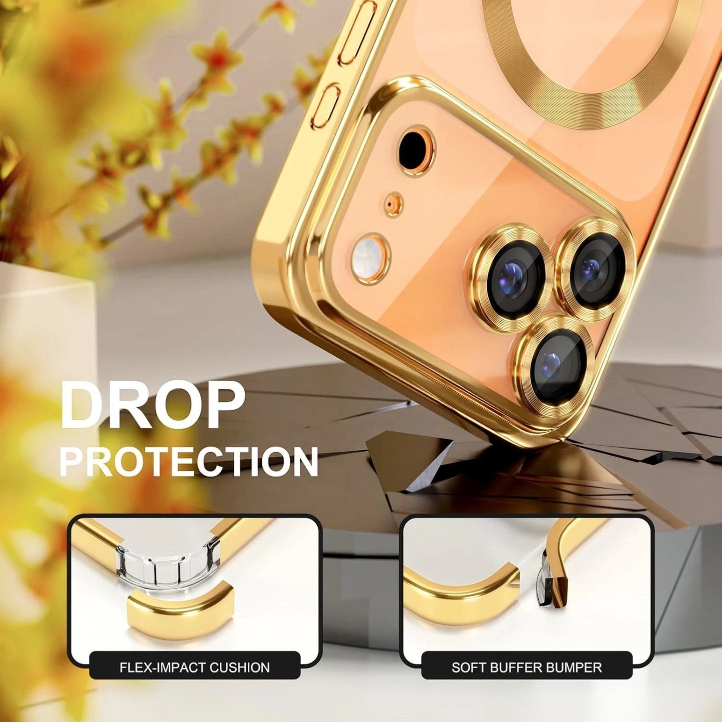 For iPhone 16 Pro Max Case 15 14 13 Phone Cover Shockproof Rugged+Tempered Glass