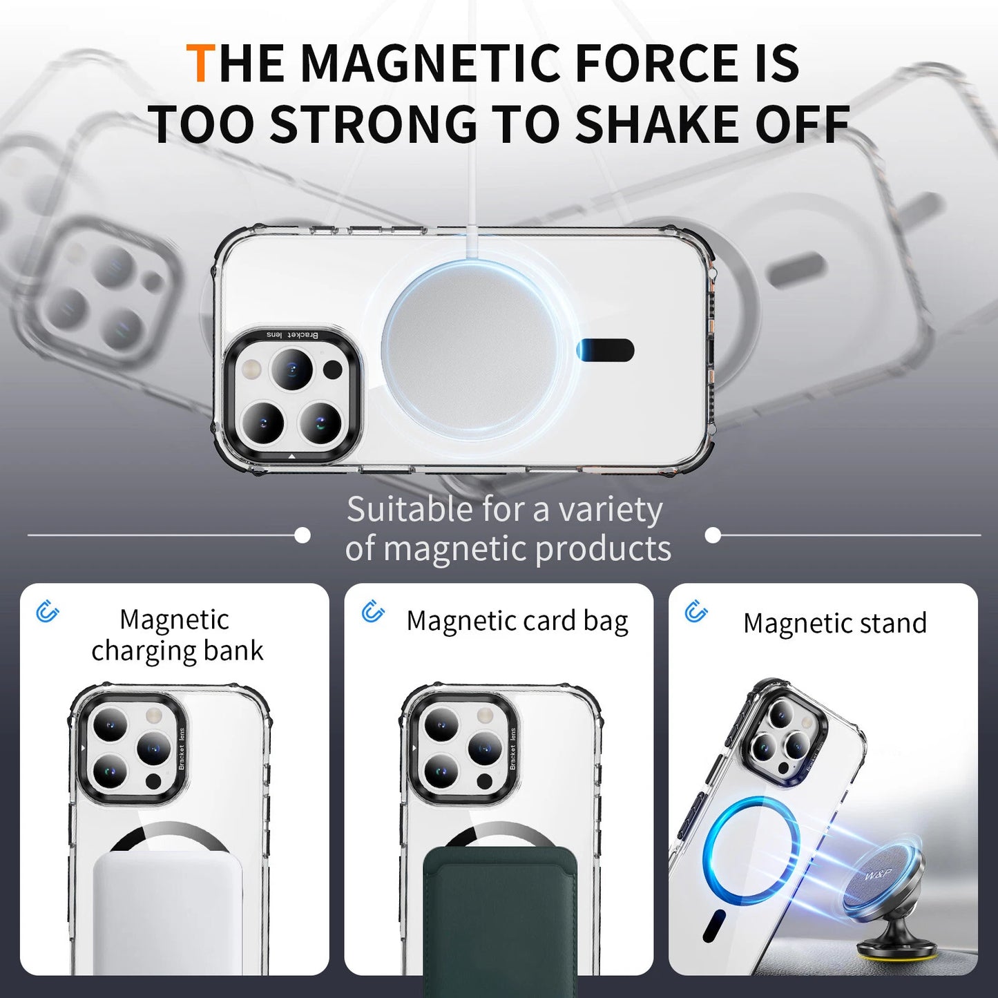 Shockproof Camera Stand Mag Safe Case For iPhone 17 16 15 14 Plus 13 12 Pro Max