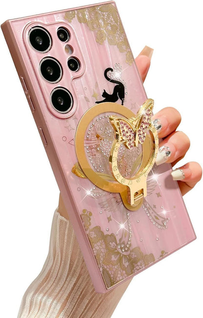Women's Luxury Phone Case Shockproof Cover For Samsung Galaxy S25 S24 S23 S22