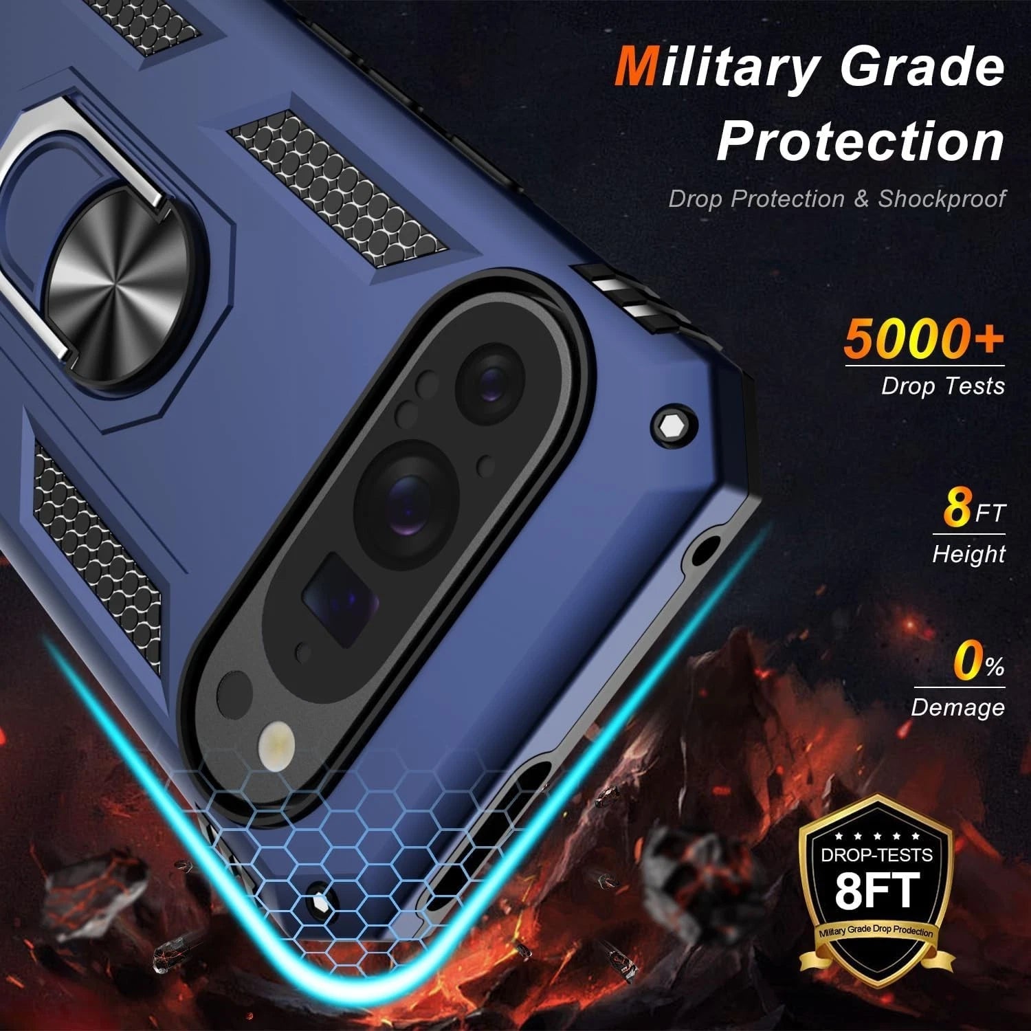 For Google Pixel 9A Case /9 Pro XL/8A/7 Phone Cover Shockproof + Tempered Glass