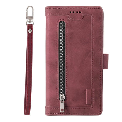 Leather Wallet Case for iPhone 16 Pro Max with Zipper Pocket - RFID Blocking Flip Cover for Women & Men