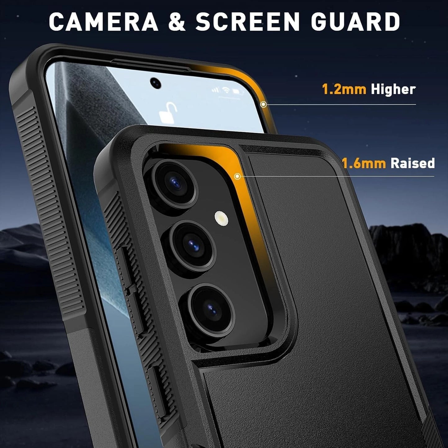 For Samsung Galaxy S25 S25 Plus S25 Ultra Shockproof Case Cover + Tempered Glass