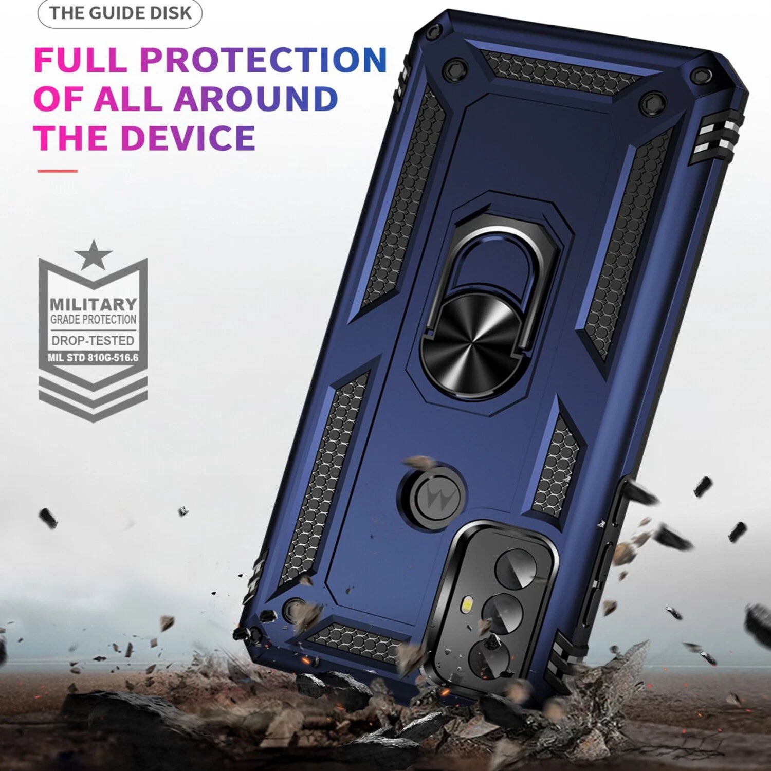 For Motorola Moto G Play 2024 Case /2023 Phone Cover Shockproof + Tempered Glass