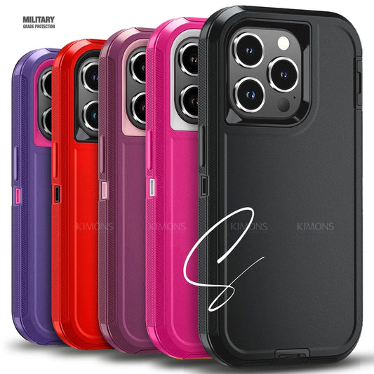 For iPhone 17 Air 16 15 Pro Max 14 13 12 11 Phone Case Heavy Duty Shockproof