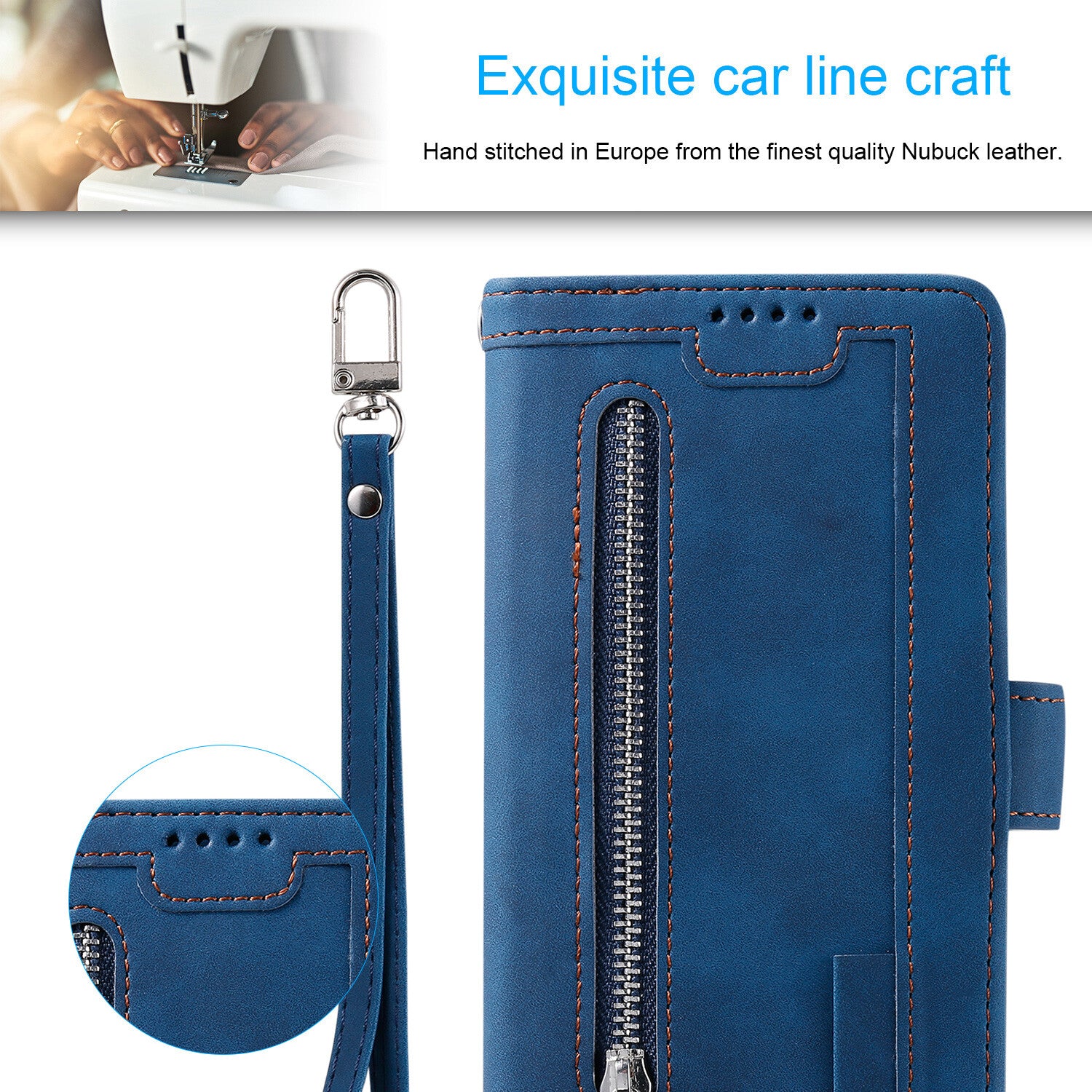 Zipper Leather Wallet Case For Samsung Galaxy S25 S24 S23 S22 Ultra Plus S21 S20