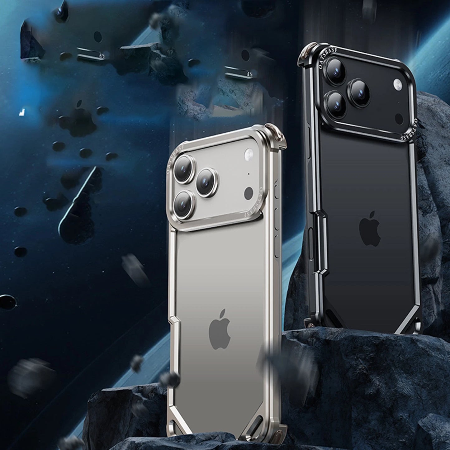 For iPhone 17 Pro Max Air 16 15 Pro Slim Metal Bumper Minimalist Protection Case