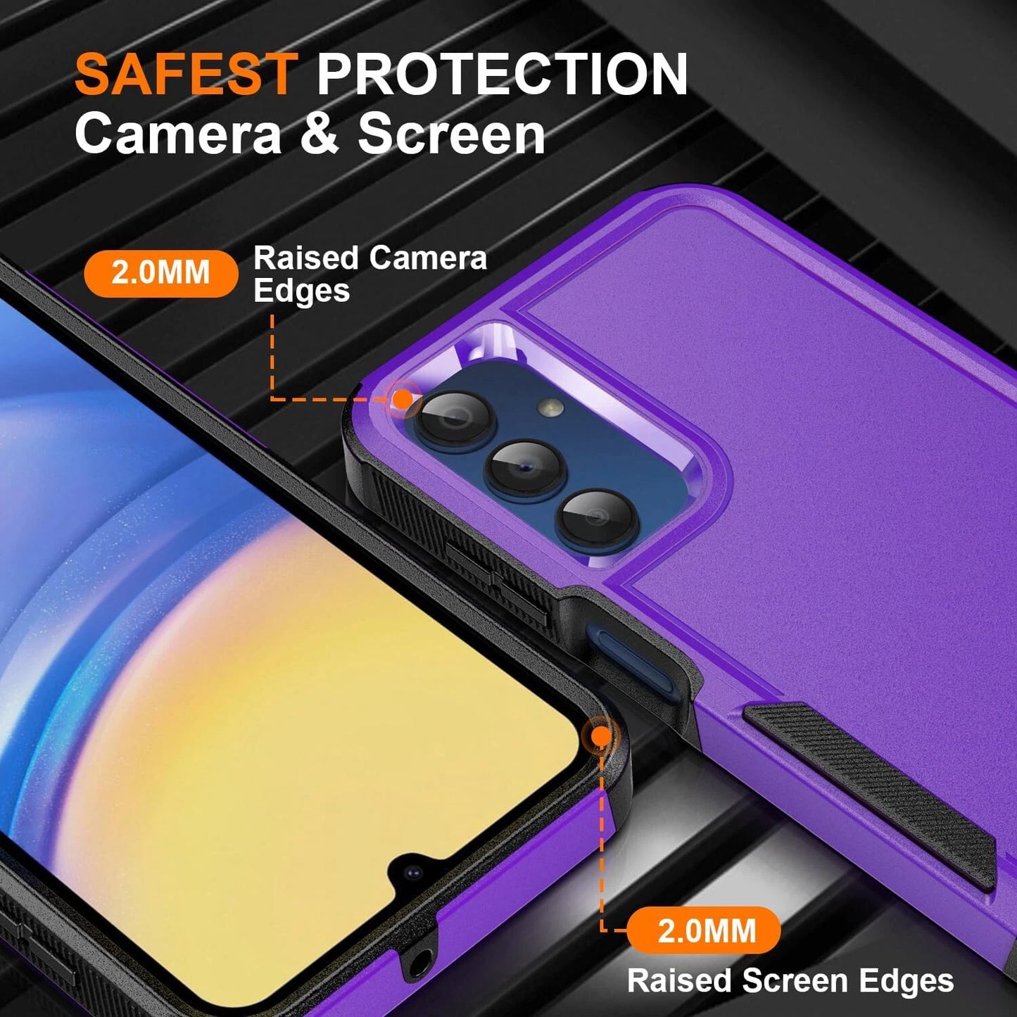 For Samsung Galaxy A16 5G A15 A14 A54 Case Phone Cover Shockproof +Screen Glass