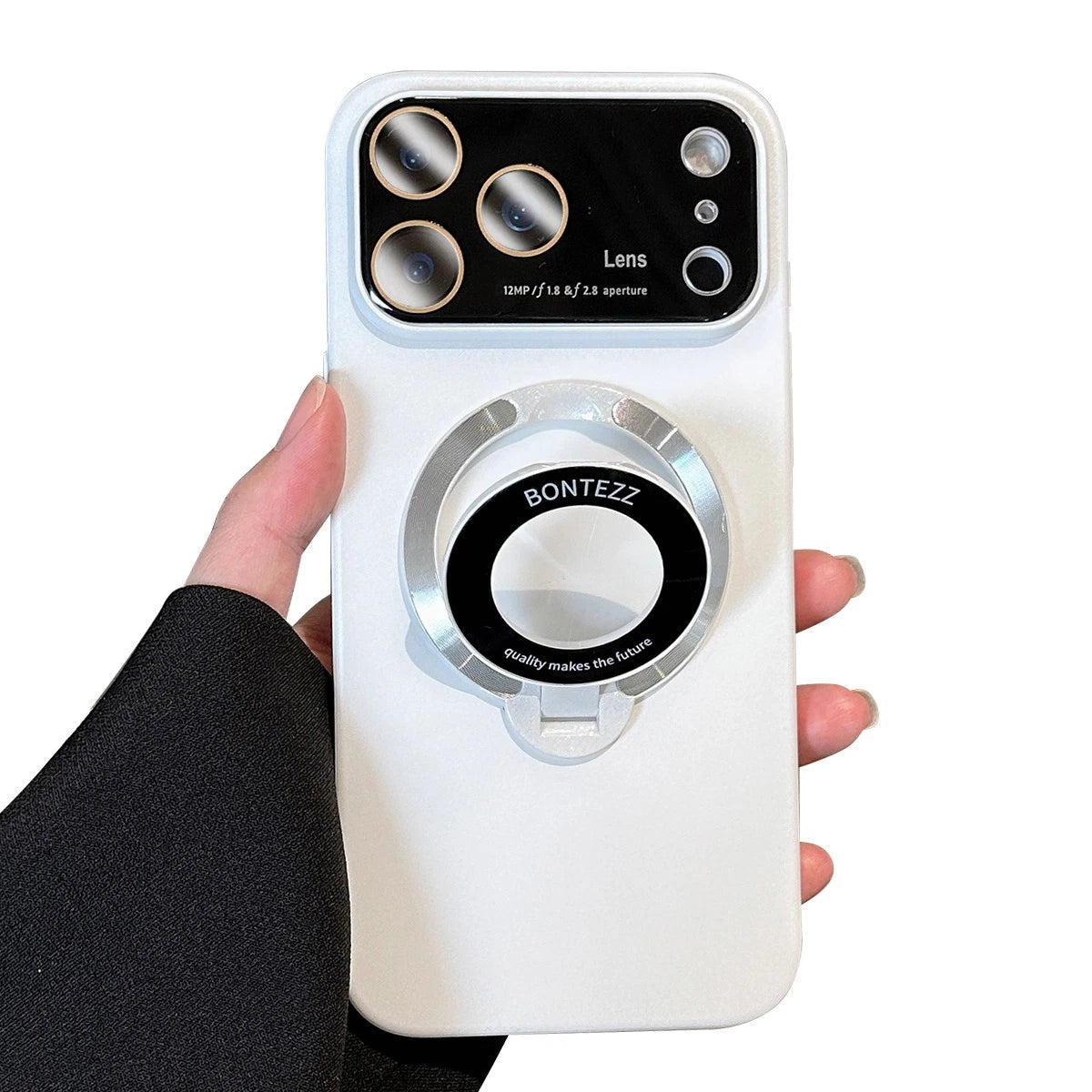 For iPhone 17 Pro Max 16 15 14 13 12 MagSafe Magnetic Lens Shockproof Stand Case