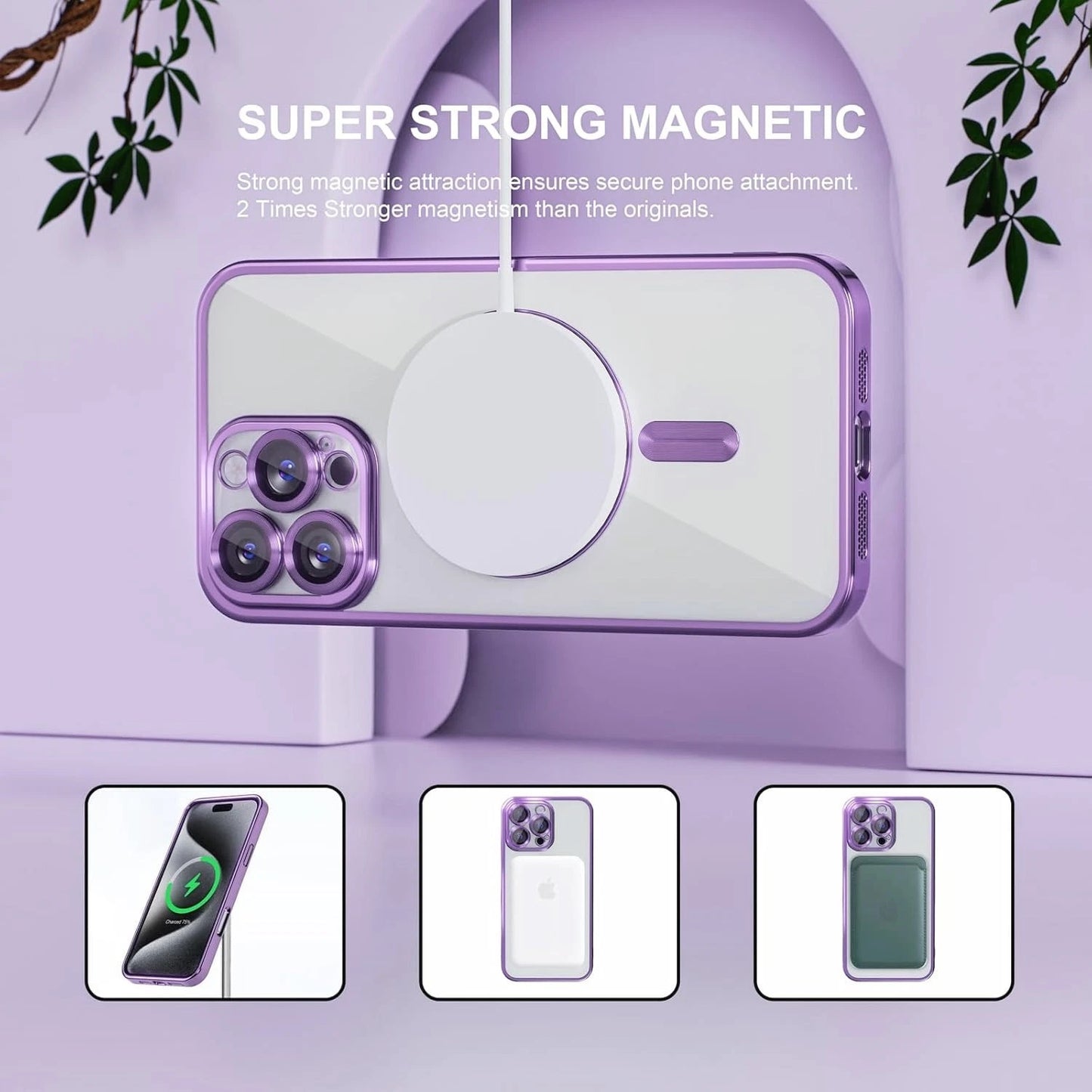 For iPhone 16 Pro Max Case 15 14 13 Phone Cover Shockproof Rugged+Tempered Glass