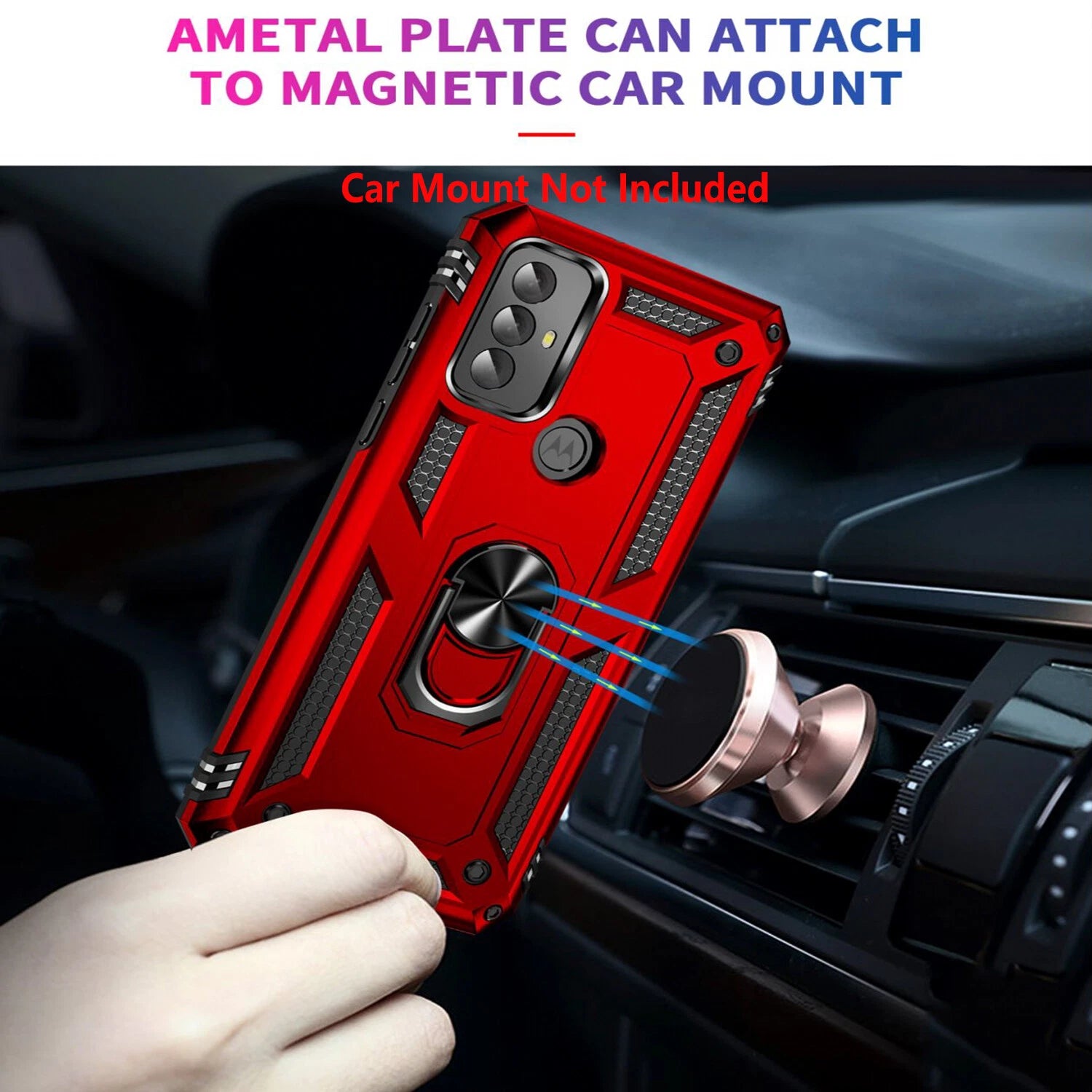 For Motorola Moto G Play 2024 Case /2023 Phone Cover Shockproof + Tempered Glass