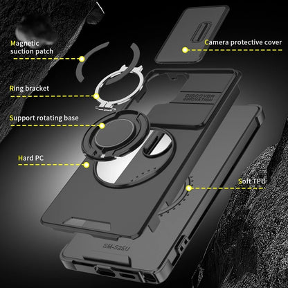 For Samsung Galaxy S25 Ultra Edge S22 S23 FE S24 Plus Magnetic Ring Phone Case