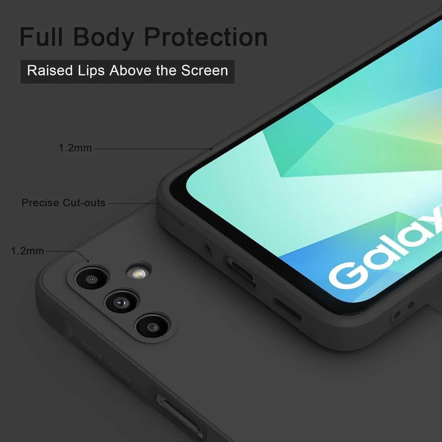 For Samsung Galaxy A16 5G Soft Silicone Case Phone Cover + Tempered Glass