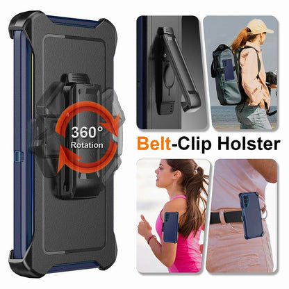 For iPhone 16 Pro Max Case 15 14 13 Phone Cover Shockproof Holster Screen Glass