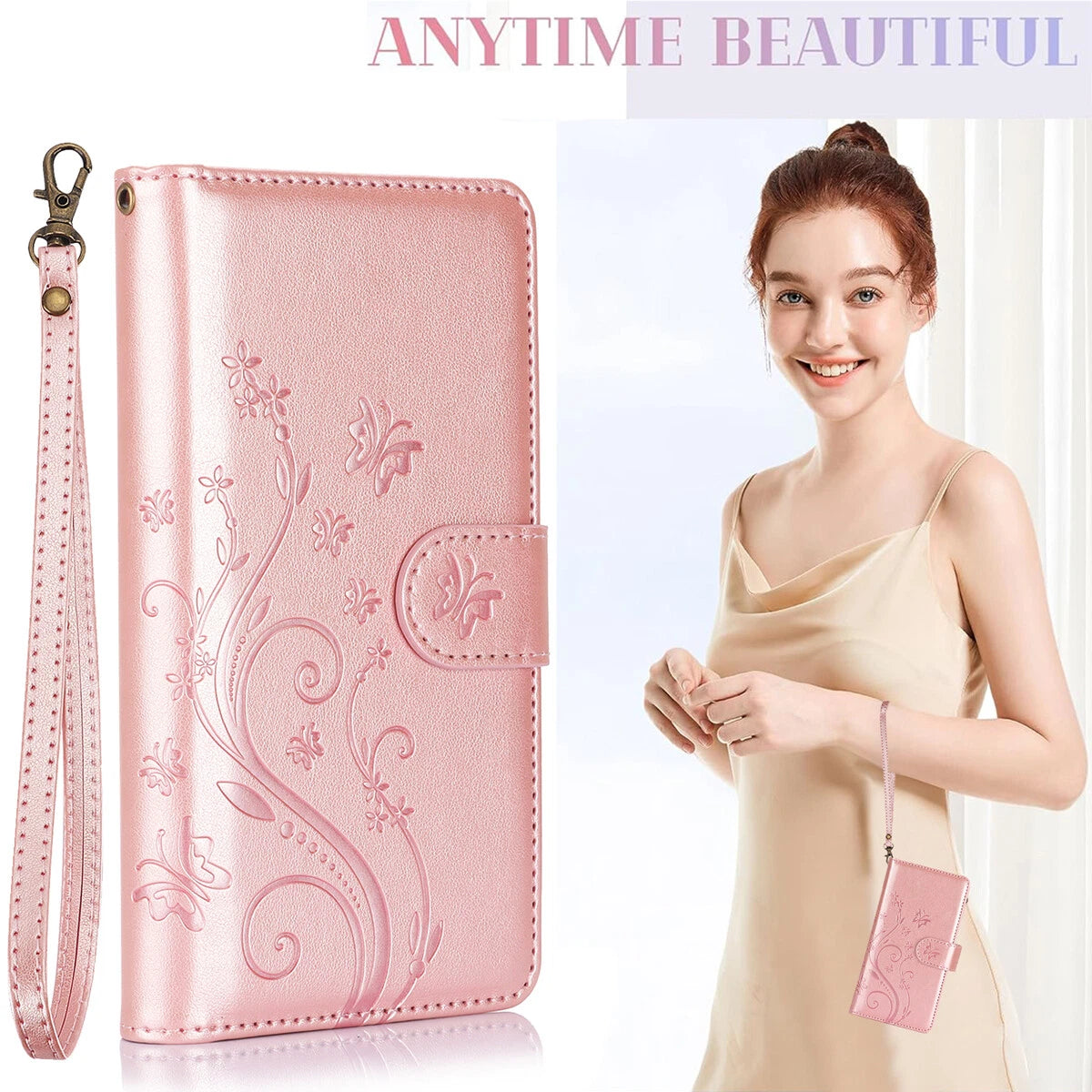 Leather Zipper Wallet Phone Case For Samsung Galaxy S25 S24 Ultra S23 S22 S21 FE