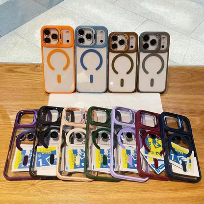 Camera Stand Mag Safe Case For iPhone 17 Pro Max 16 15 14 Plus 13 Lens Protector