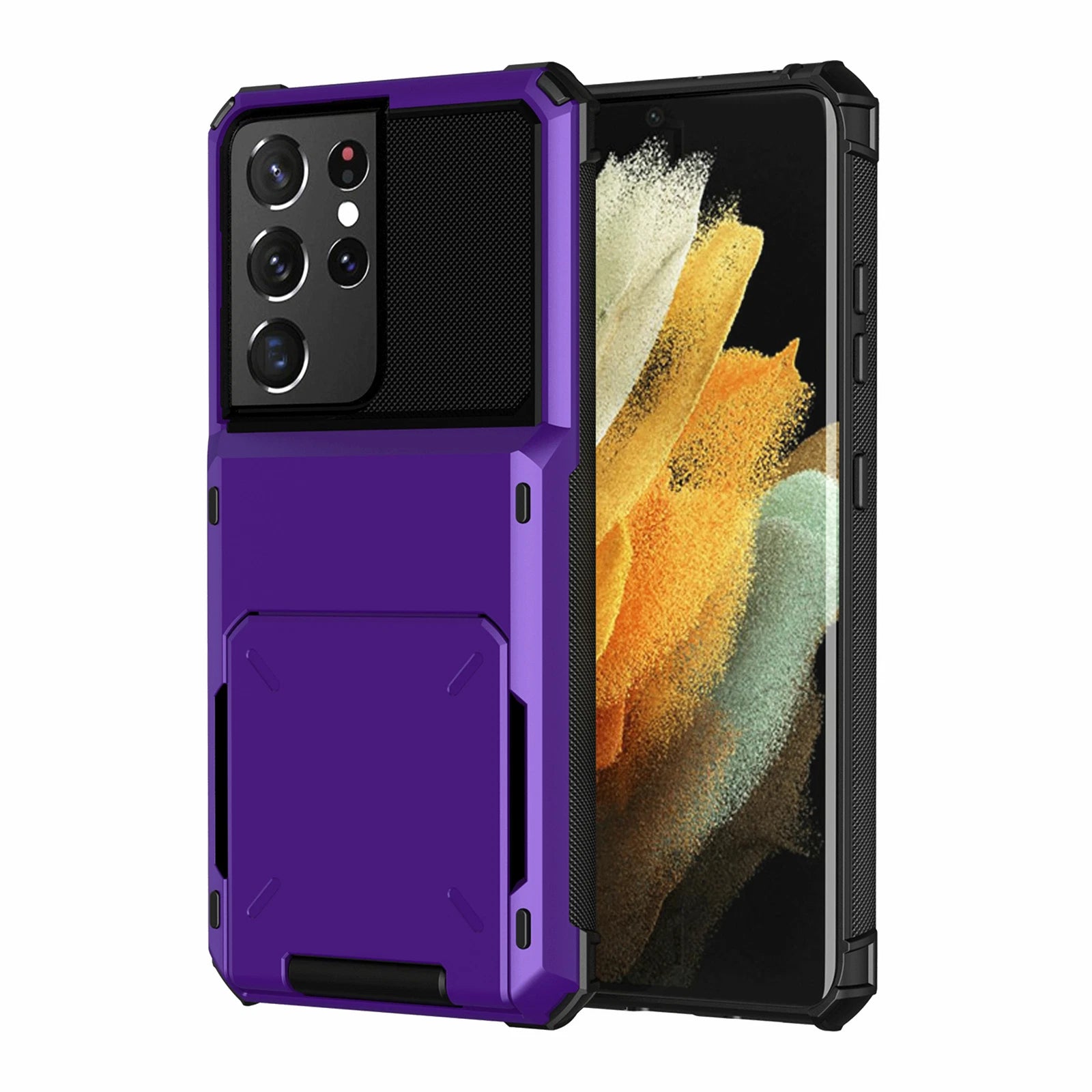 For Samsung Galaxy S25 Ultra S24 S23 S22 S21 Plus Wallet Credit Card Holder Case