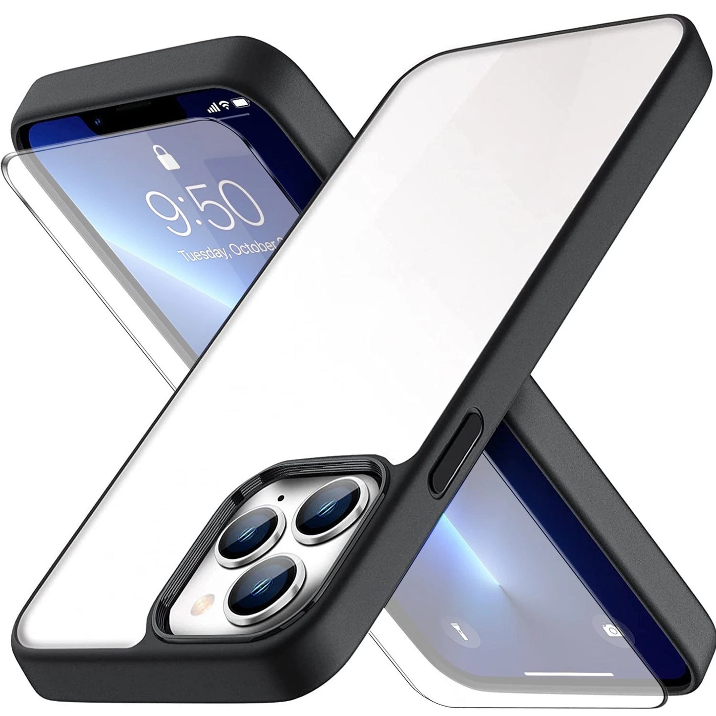 For iPhone 17 Pro Max Case 17 Pro 16 15 14 13 12 11 Phone Cover + Tempered Glass