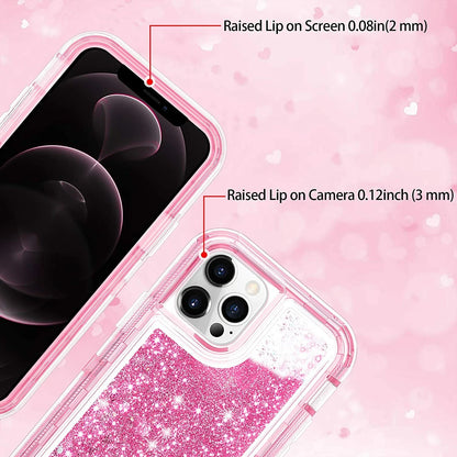 Shockproof Case For iPhone 16 15 14 13 12 11 Pro Max Liquid Glitter Cover