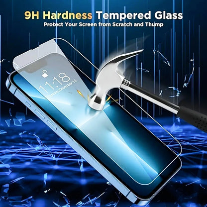 For iPhone 17 Pro Max Case 17 Pro 16 15 14 13 12 11 Phone Cover + Tempered Glass