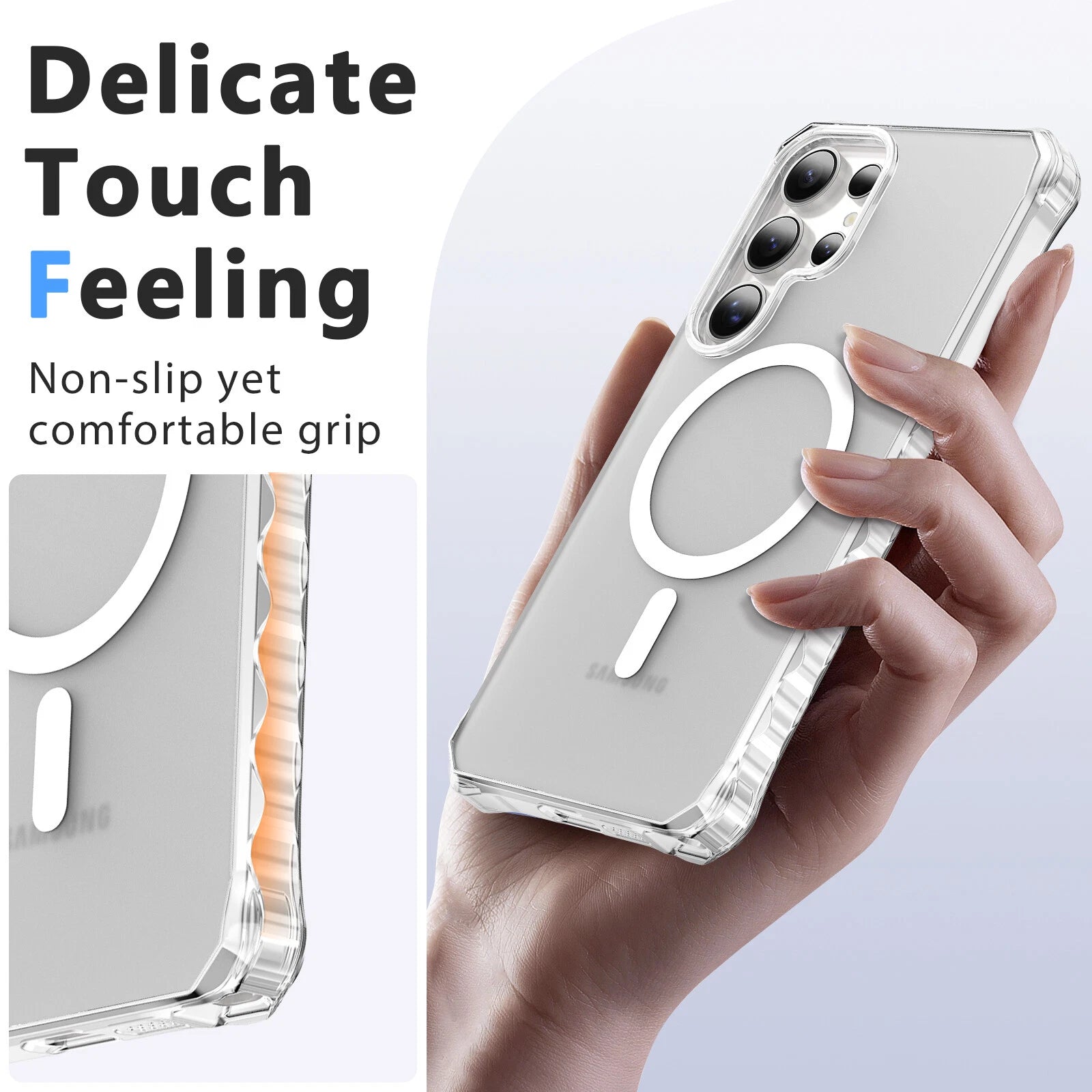 For Samsung Galaxy S25 Ultra S24+ Shockproof Matte TPU+PC Case Mag Safe Cover