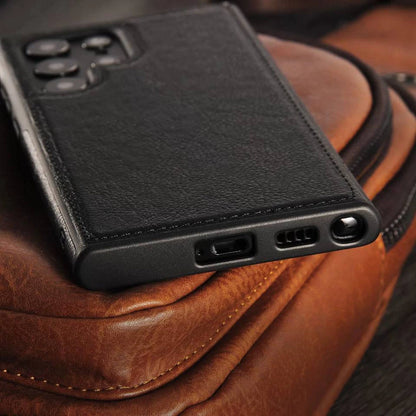 Shockproof Slim Leather Case For Samsung Galaxy S25 S24 S23 S22 Plus Ultra Cover