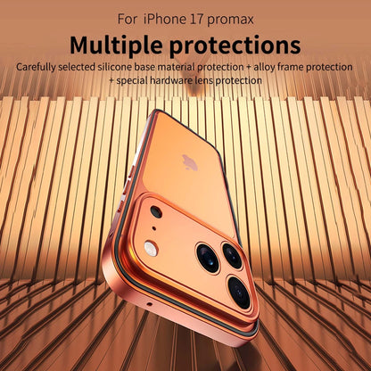 For iPhone 17 Pro Max Air 16 15 14 13 Metal Slim Bumper Case W/ Lens Protector