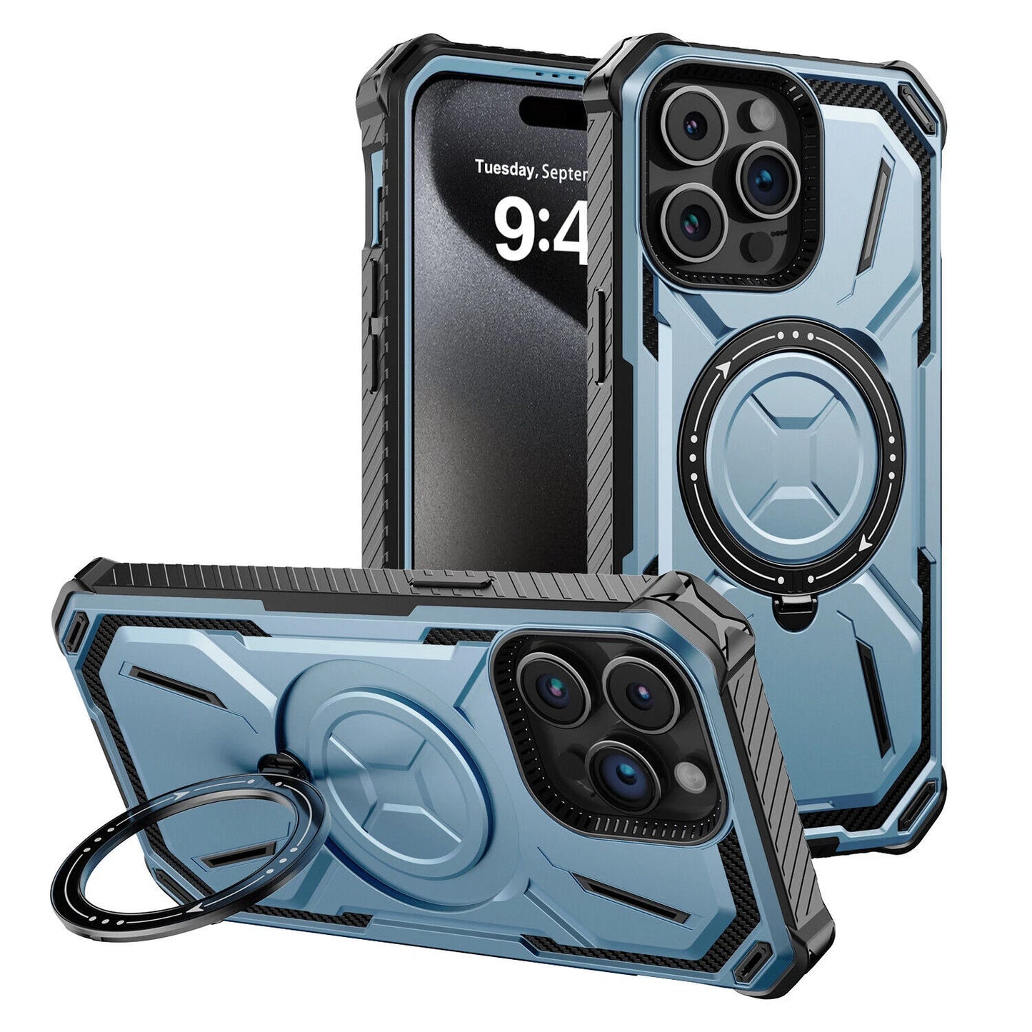 For iPhone 16 Pro Max 15 14 13 12 11 Heavy Duty Defender Case Belt Clip Holster