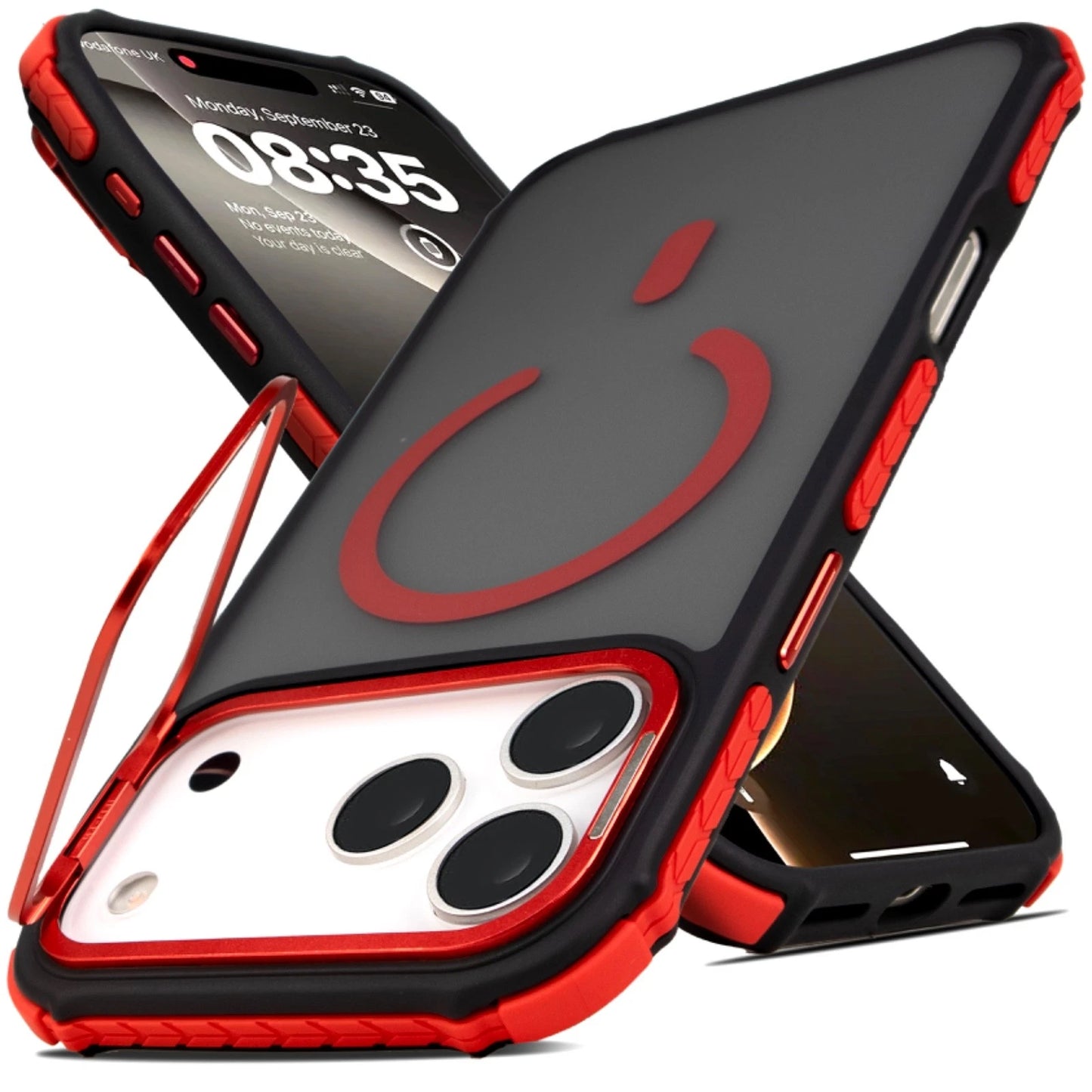 Shockproof Camera Stand Mag Safe Case For iPhone 17 16 15 14 Plus 13 12 Pro Max