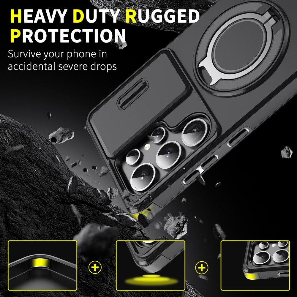 For Samsung Galaxy S25 Ultra Edge S22 S23 FE S24 Plus Magnetic Ring Phone Case