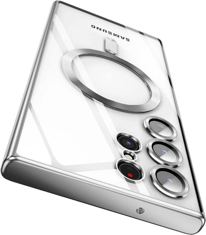 For Samsung Galaxy S25 S24 Ultra Edge Plus Clear Case Magnetic Mag Safe Cover