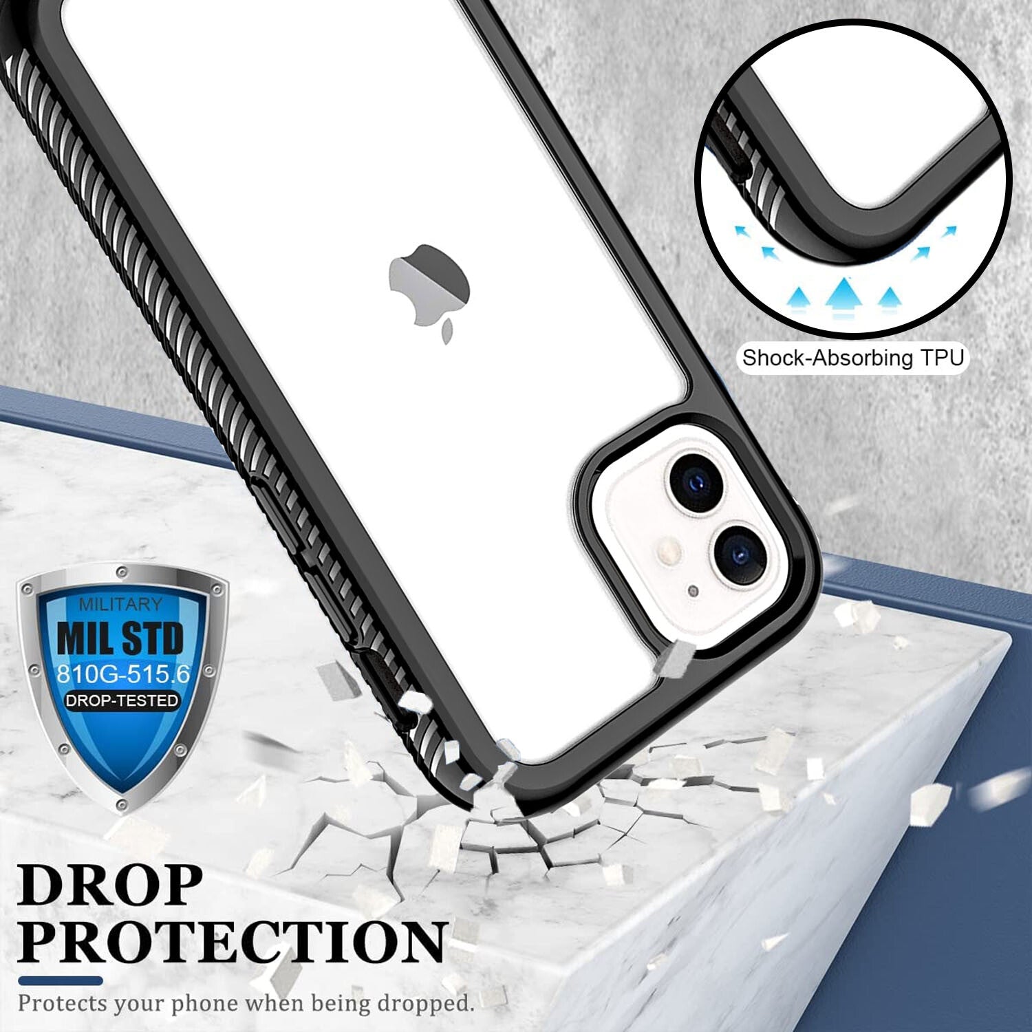 For iPhone 13 Case /13 Pro Max/Mini/Pro/ Phone Cover Shockproof + Tempered Glass